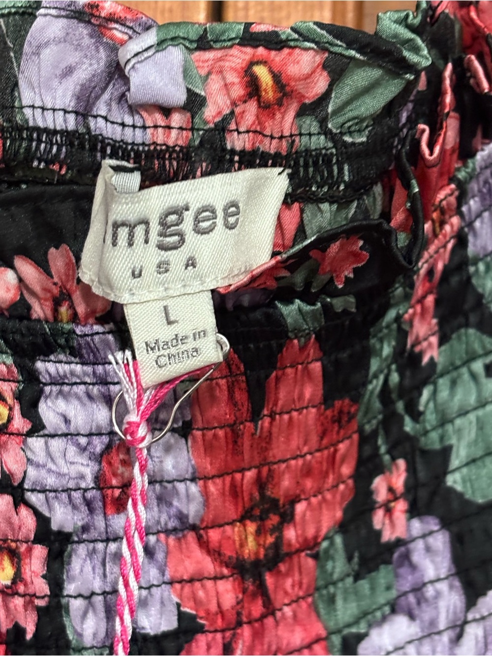 Umgee Black Floral Long-Sleeve Mini Dress - Picture 4 of 8
